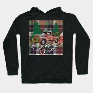 Christmas Red Truck Tree Vintage Traditional Merry Christmas Gifts Hoodie